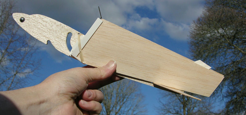 Folding Wing Jet by American Junior Classics, a catapult launch balsa glider